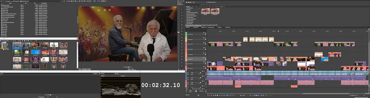 screen shot of editing project for music video